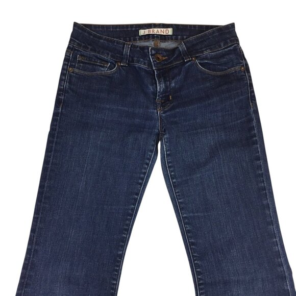 J Brand Love Story Flare Jeans Pure Wash Dark Blue Womens 28 Cotton Blend Denim - Picture 5 of 13